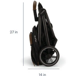 Nuna TRVL LX Stroller + Carry Bag(Nuna Trvl Lx Stroller) 22 Nuna TRVL LX Stroller + Carry Bag(Nuna Trvl Lx Stroller) -Shower Me With Love 24 017 TRVLlx Caviar Dimensions Fold US