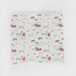 Little Unicorn Cotton Muslin Swaddle Blanket | Farmyard(Little Unicorn Cotton Muslin Swaddle Blanket Farmyard) 10 Little Unicorn Cotton Muslin Swaddle Blanket | Farmyard(Little Unicorn Cotton Muslin Swaddle Blanket Farmyard) -Shower Me With Love NewPackaging 2990 40f088ac 330c 4181 b80a 8c770ad52112