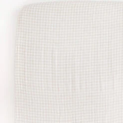 Little Unicorn Cotton Muslin Crib Sheet | Tan Gingham(Little Unicorn Cotton Muslin Crib Sheet Tan Gingham)