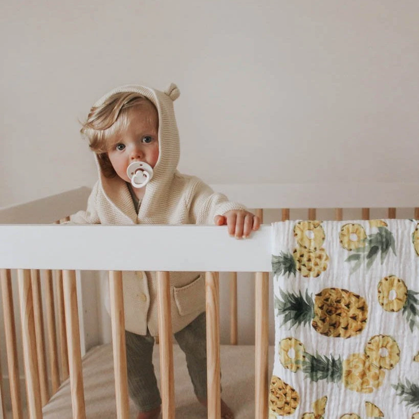 Little Unicorn Cotton Muslin Swaddle Blanket | Fresh Pineapple(Little Unicorn Cotton Muslin Swaddle Blanket Fresh Pineapple) 4 Little Unicorn Cotton Muslin Swaddle Blanket | Fresh Pineapple(Little Unicorn Cotton Muslin Swaddle Blanket Fresh Pineapple) - Image 4