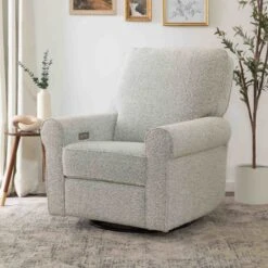 Monogram By Namesake Monroe Power Recliner And Swivel Glider In Boucle(Namesake Monroe Power Recliner And Swivel Glider In Boucle 1)