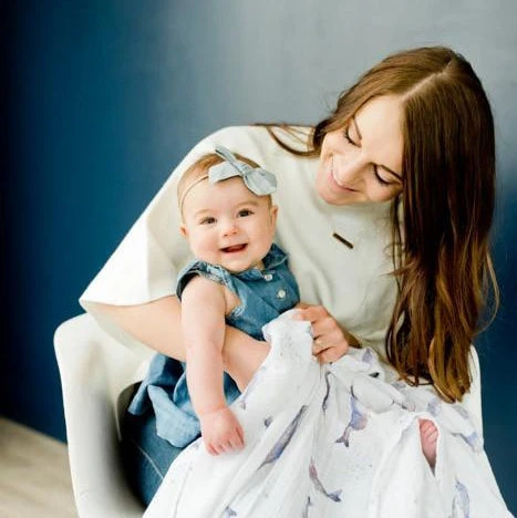 Little Unicorn Cotton Muslin Swaddle Blanket | Narwhal(Little Unicorn Cotton Muslin Swaddle Blanket Narwhal) 5 Little Unicorn Cotton Muslin Swaddle Blanket | Narwhal(Little Unicorn Cotton Muslin Swaddle Blanket Narwhal) - Image 5