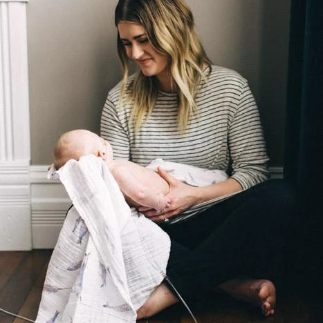 Little Unicorn Cotton Muslin Swaddle Blanket | Narwhal(Little Unicorn Cotton Muslin Swaddle Blanket Narwhal) 6 Little Unicorn Cotton Muslin Swaddle Blanket | Narwhal(Little Unicorn Cotton Muslin Swaddle Blanket Narwhal) - Image 6